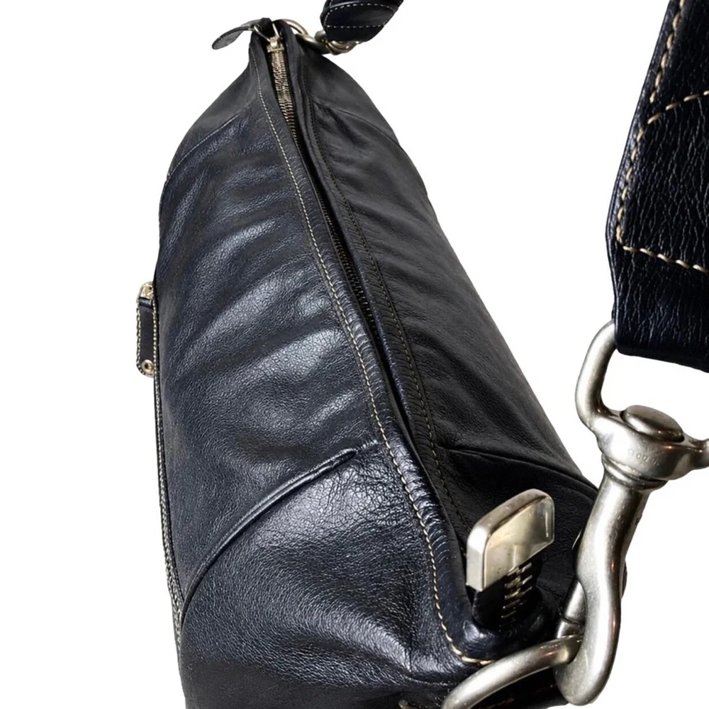 GUCCI Supreme Hysteria Black Leather Oversized Messenger Bag